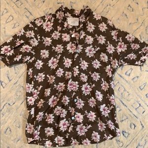 Acacia Hawaiian Print Aloha Button Up Shirt